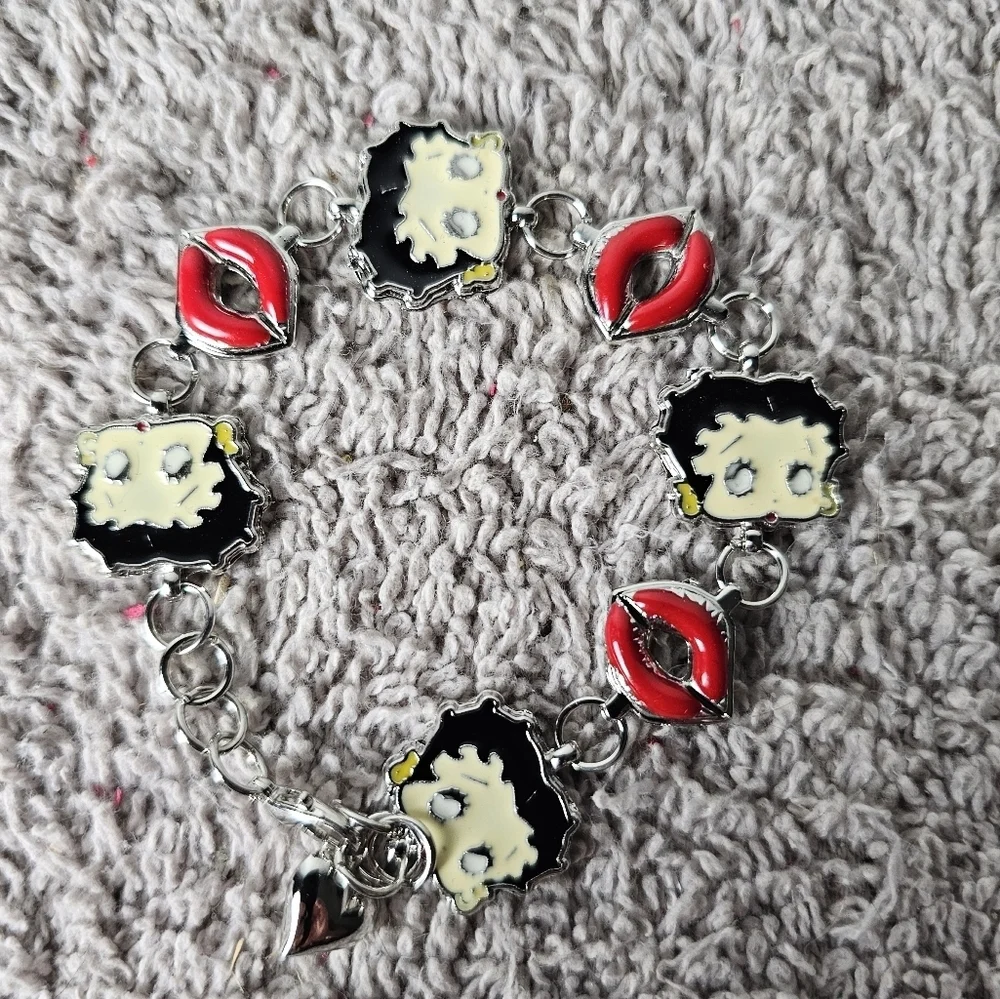 Betty Boop Watch,Charm Bracelet and Stretch Bracelet.